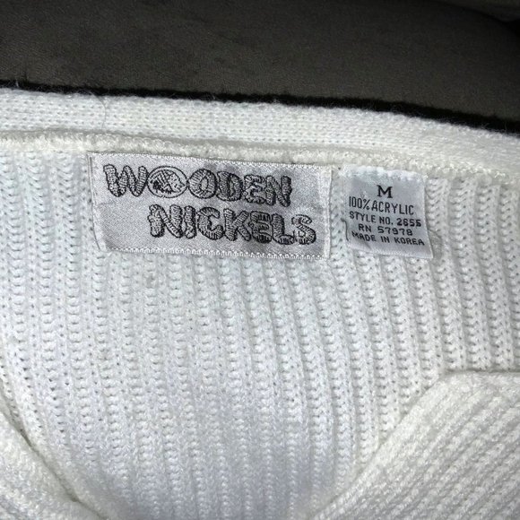 Vintage 70s Cream Retro Sweater - Picture 4 of 5